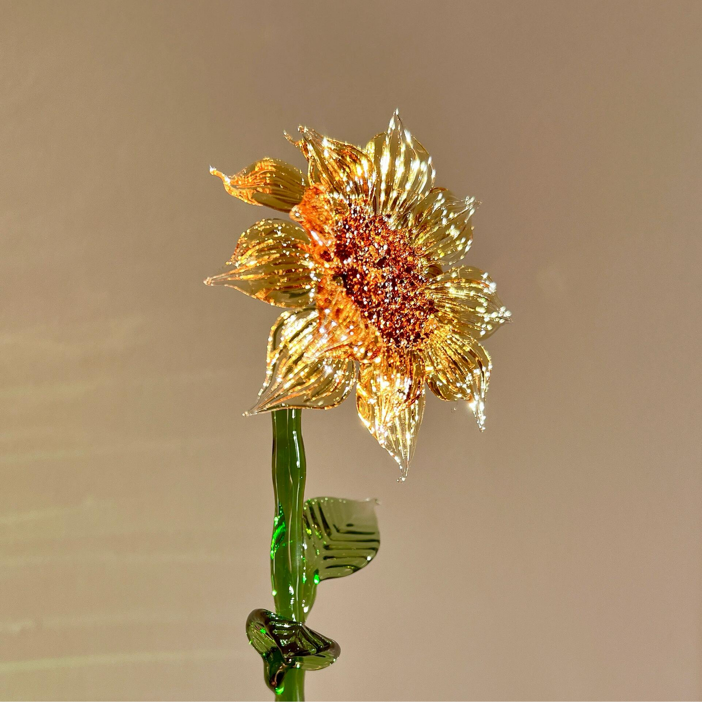 Handcrafted Glass Sunflower