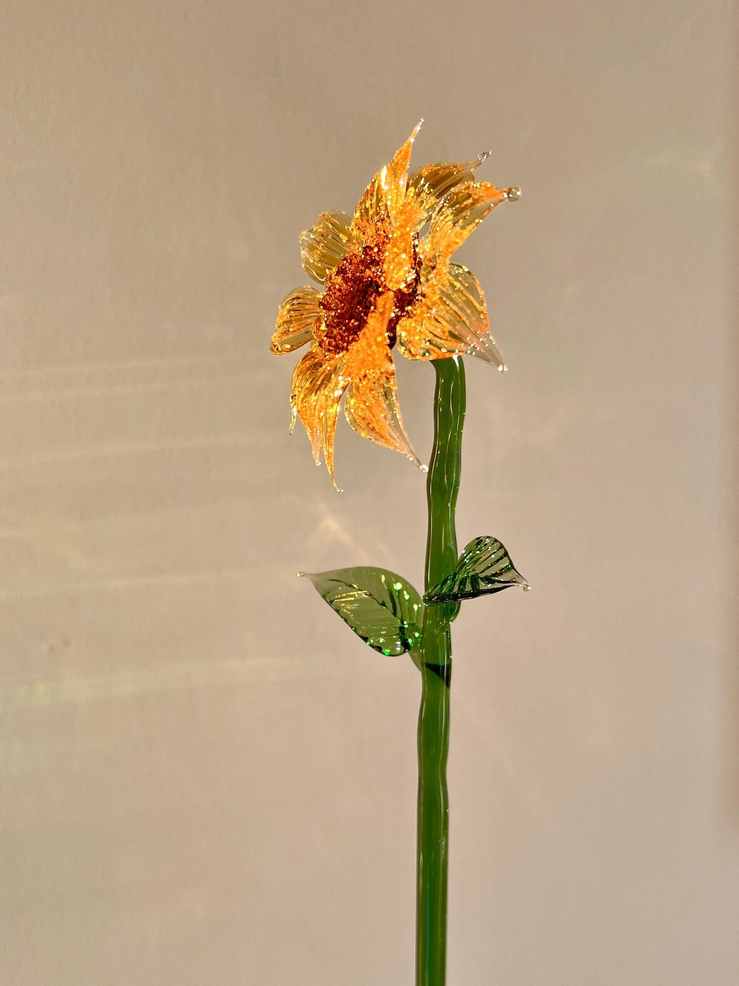 Handcrafted Glass Sunflower