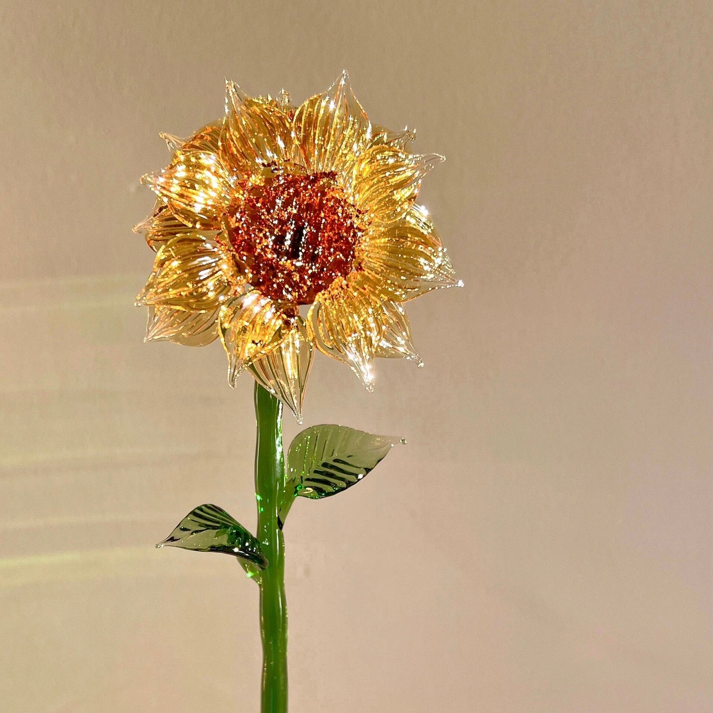 Handcrafted Glass Sunflower