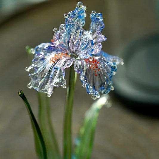 Handcrafted Glass Iris